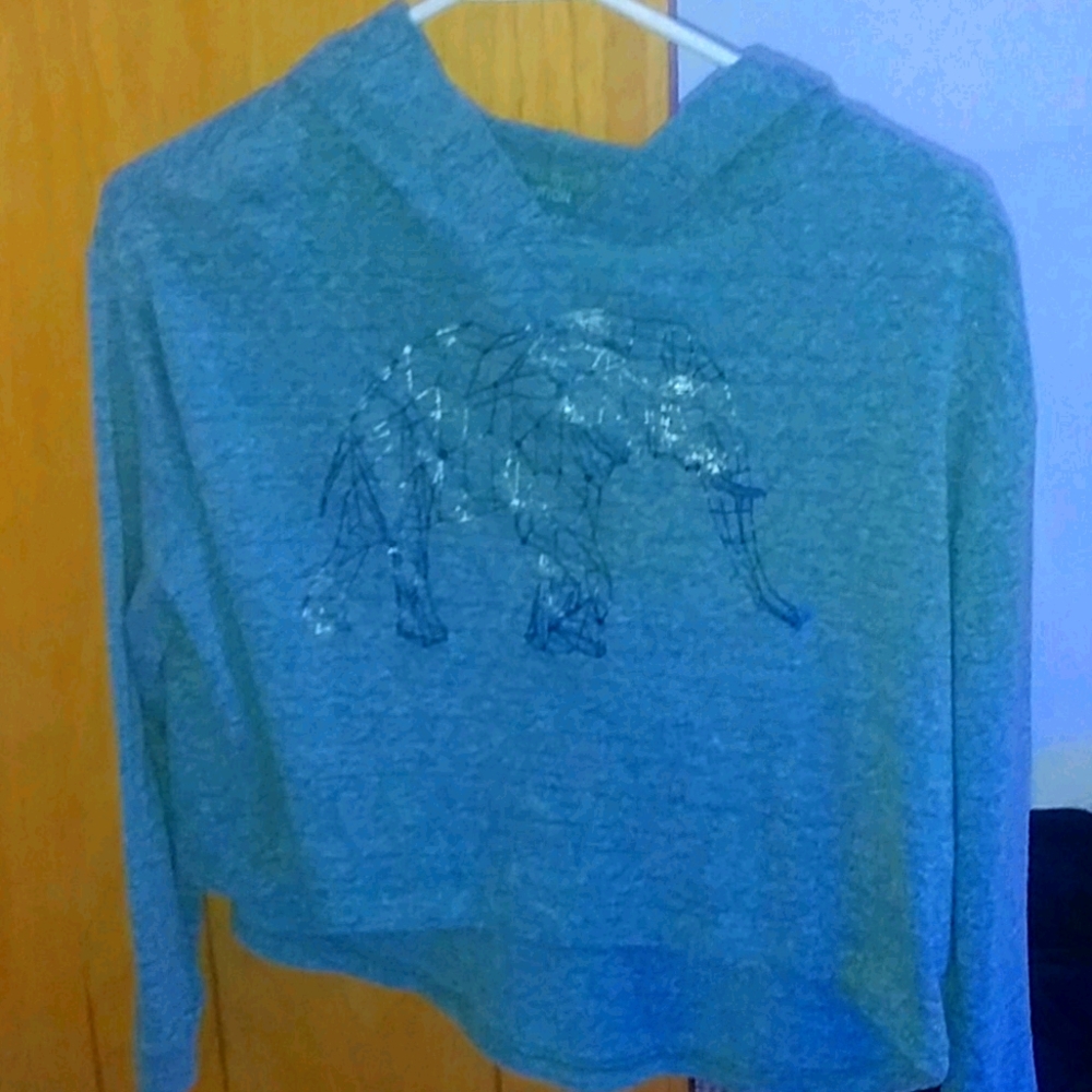 Gray elephant sweater